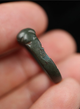 包老西藏天铁托甲戒指藏式老杵戒金刚杵戒面指环宋元老天铁件戒环