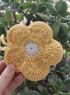 成品手工编织花朵蓝牙耳机包小零钱包