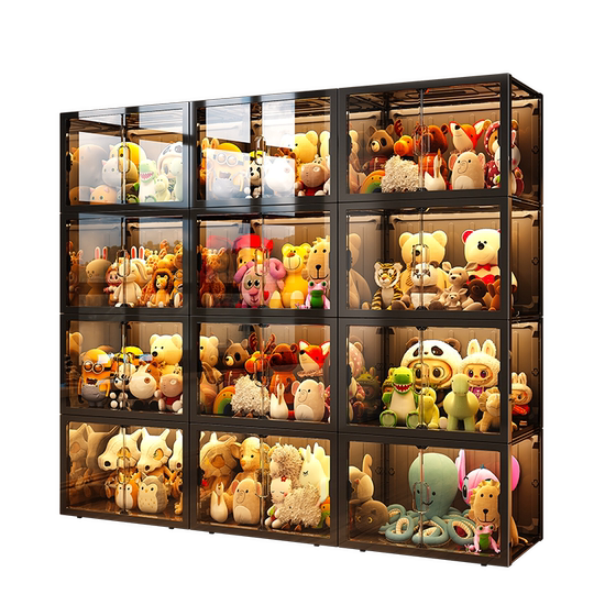 47 long capacity giant | 3-sided ultra-transparent doll cabinet