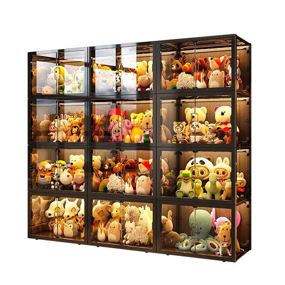 47 long capacity giant | 3-sided ultra-transparent doll cabinet
