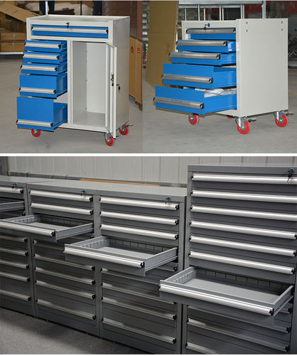 订制非标铁皮柜子车间工厂定做厂家工作台定制储物箱柜工具柜推车 - 图1