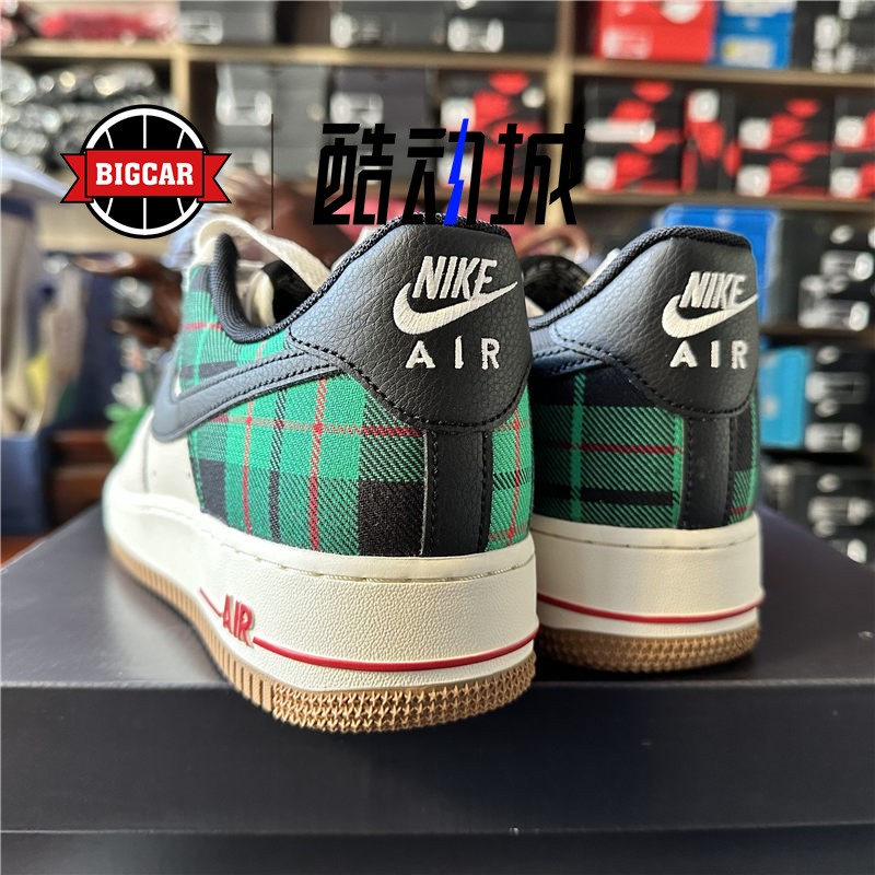 Nike Air Force 1 Low AF1白绿格纹空军一号低帮板鞋 DV0791-100 - 图2