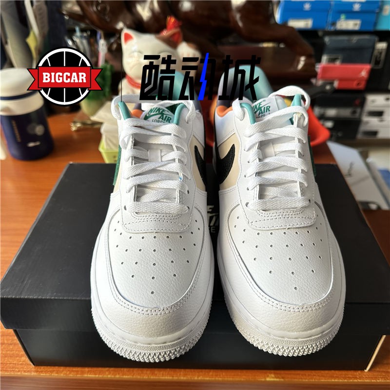 Nike Air force 1 AF1白绿空军低帮休闲板鞋 DM0109-100 - 图2