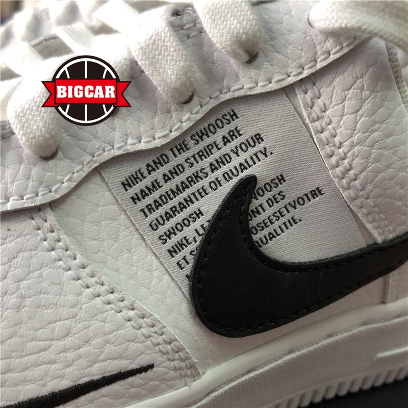 NIKE AIR FORCE 1 AF1解构双钩简版OW黑白字母板鞋 AJ7747-100-图2