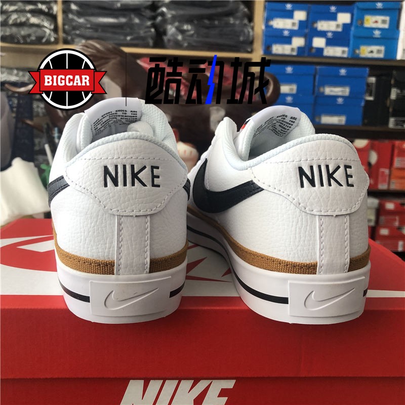 NIKE COURT LEGACY 男女黑白复古 低帮休闲板鞋 CU4150-102 - 图2