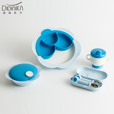 韩国didinika宝宝分隔餐盘迪迪尼卡餐具辅食保温碗婴儿水杯吃饭勺