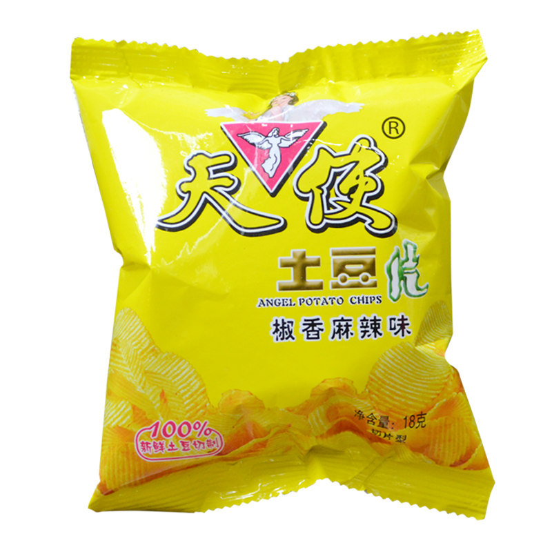 天使16gx60袋椒香麻辣味土豆片 羽宣食品膨化食品
