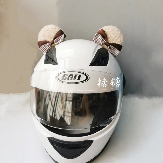 原创猫耳兔耳朵头盔装饰摩托车少女骑士机车可爱帅气毛绒配件拆卸,淘宝优惠券,粉丝福利购,淘宝优惠卷