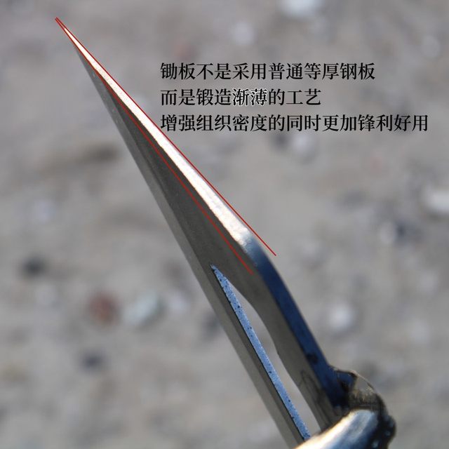 Expanded manganese steel thickened/hollowed design new hoe