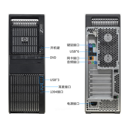 原装惠普Z600专业3D图形工作站双路12核渲染建模超台式I7设计主机 - 图2