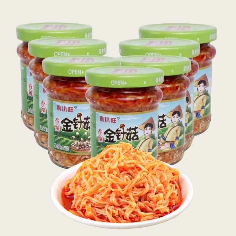 香辣红油金针菇175g瓶装即食金针菇下饭菜解馋小零食拌饭拌面,淘宝优惠券,粉丝福利购,淘宝优惠卷