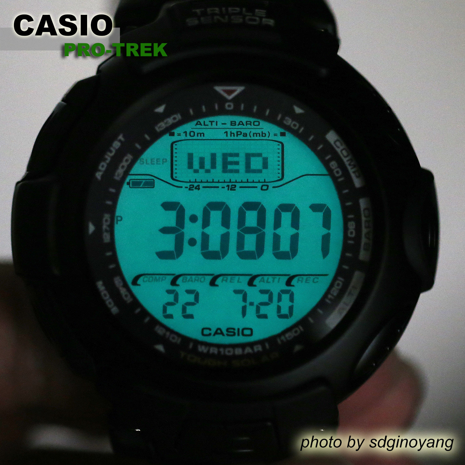 CASIO 卡西欧PRO-TERK PRG-50BCJ-1JR初代太阳能黑钛登山全新结束