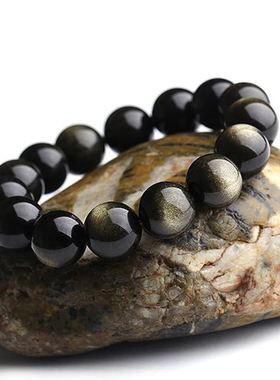 天然水晶金曜石串珠手链