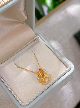S925银盘缠马上有钱银项链不褪色女神节送礼盒礼袋顺丰包邮4
