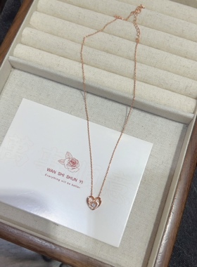 S925银爱心项链生日新年圣诞礼物送礼盒礼袋顺丰11