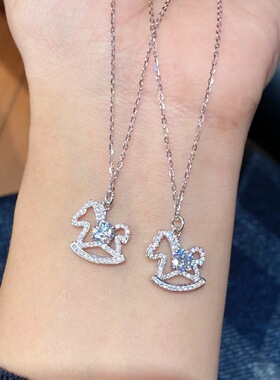 S925银纯银莫桑钻马上有钱项链纯银项链不褪色礼盒礼袋新年顺丰3