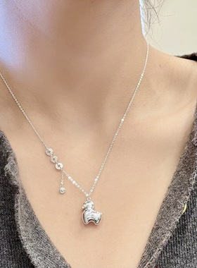 S999银纯银新款钱币吉言马上有钱足银项链不褪色礼盒礼袋顺丰1