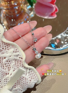 S925银新淡水珍珠小灯泡银项链不褪色送礼盒礼袋顺丰包邮7