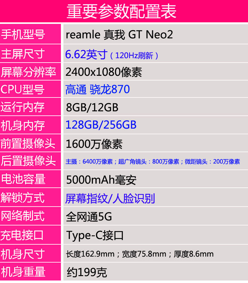 realme（手机）真我GT Neo2 5G骁龙870高性能游戏全网通手机-图0