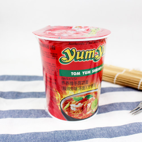 泰国进口养养牌yumyum冬阴功面酸辣虾味汤面桶装方便泡面70g杯面 - 图1