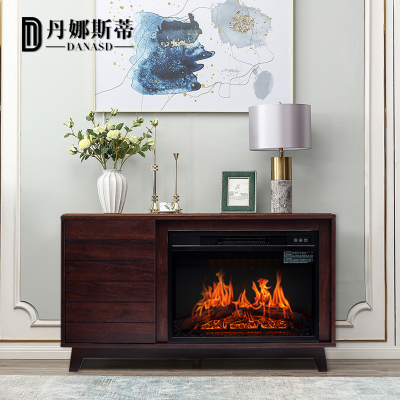 丹娜斯蒂美式壁炉装饰柜仿真火壁炉取暖器家用欧式壁炉架电子壁炉 - 图0