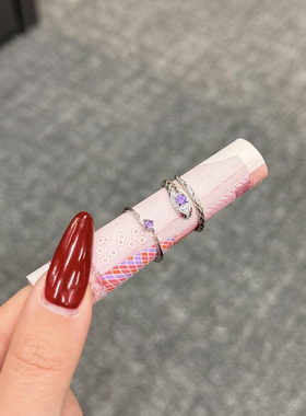 翡月S925银戒指女开口可调节小众设计尾戒食指戒