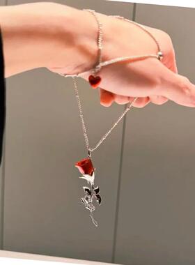 纯铜项链 华晨宇花花同款玫瑰项链七夕情人节新款钉子项链配饰