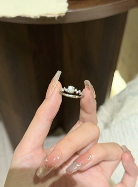 日进斗银她屿lumi水沫玉戒指精致小众设计感食指高级感超好看指环