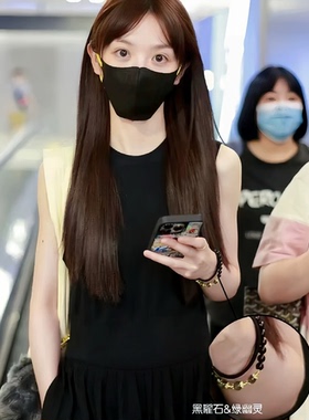 「绿曜精灵」祈福版!!田曦薇定制款黑曜石绿幽灵金发水晶手链手串