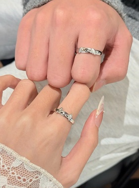 【喵汪恋语】情侣对戒开口戒指情人节节日礼物平价版