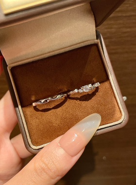 她屿Lumi星涡结环情侣对戒小众设计纯银戒指送女友情人节表白礼物
