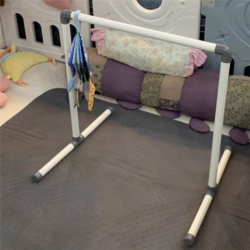 抖音小红书PVC水管配件环保级DIY婴儿吊杆架子解放双手哄娃神器 - 图1