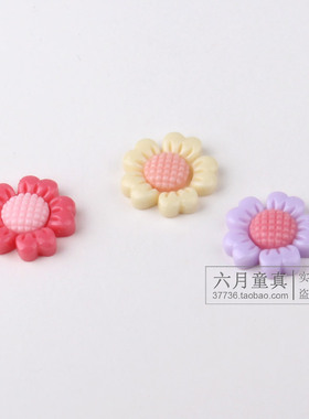 diy韩版花朵儿童树脂头饰发夹