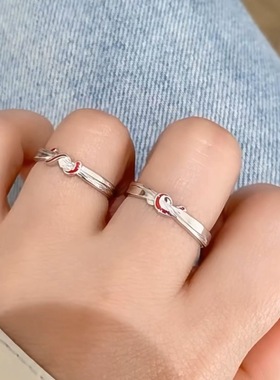 新款月老红线情侣对戒男女中国风小众设计感高级简约时尚可调节