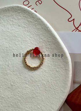 可沾水美产14K包金爱心脚趾戒指