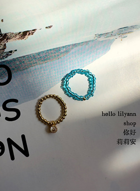 可沾水美产14k包金闪钻弹力脚戒