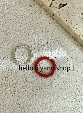 ins风叠戴925银红色脚趾环