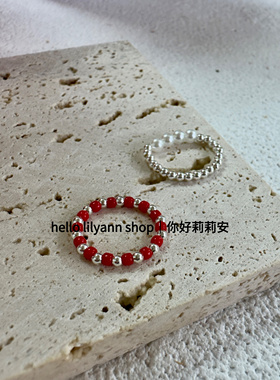 小众设计s925纯银珠弹力脚趾戒指