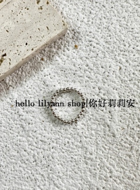 ins风叠戴百搭脚戒指hello设计925银红色气质显白脚趾环简约个性