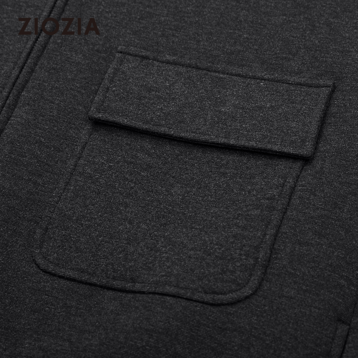 【仿毛呢】ZIOZIA通勤男装25秋冬微阔休闲毛呢夹克外套ZWJE3612F - 图1