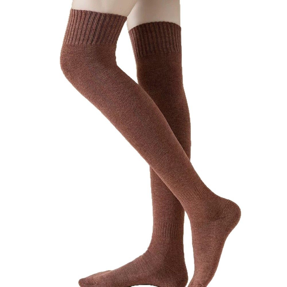 【恩佳专享】4双装过膝袜高筒袜秋冬加绒加厚保暖大腿长袜冬毛圈,淘宝优惠券,粉丝福利购,淘宝优惠卷