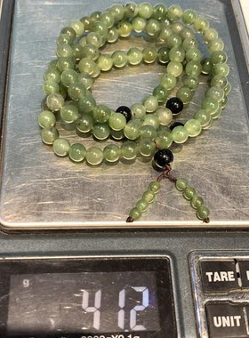 新疆和田玉籽料108粒手链6mm时尚