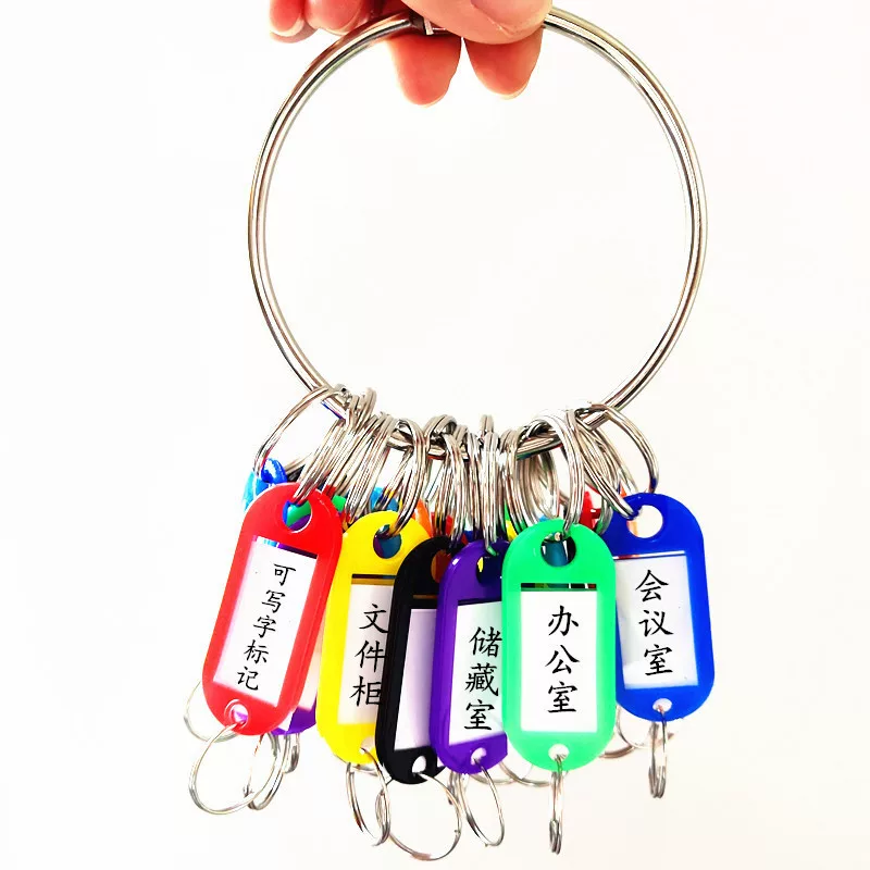 Thick stainless steel keychain ring can be marked with category lock key locks.