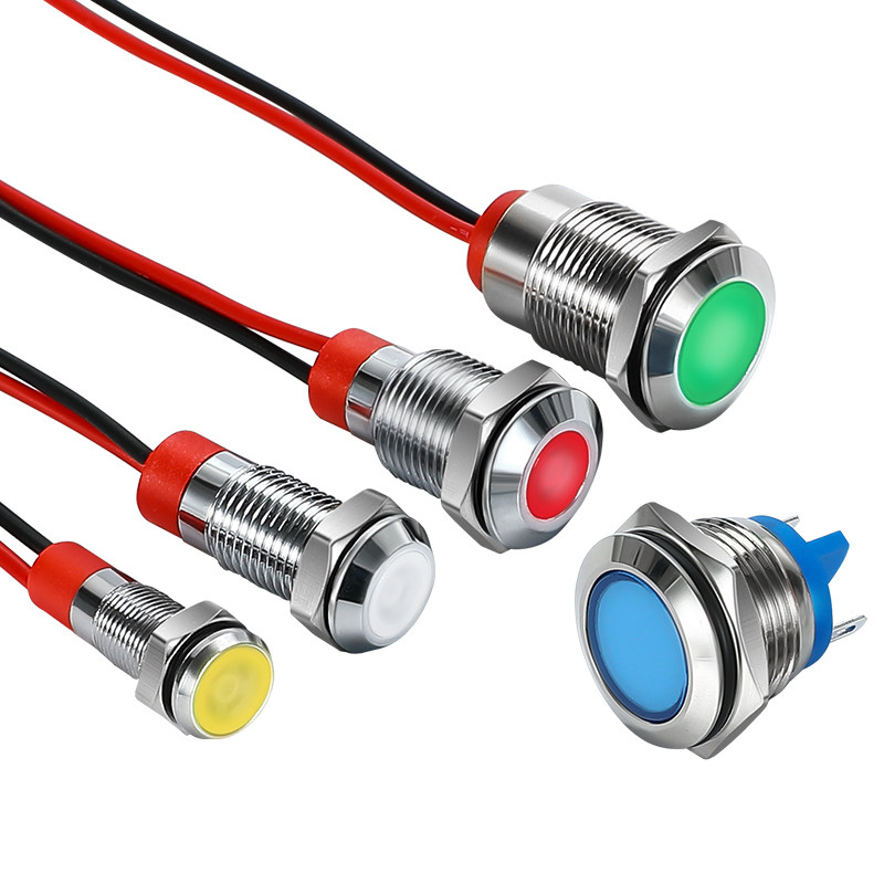 LED金属指示灯6/8/10/12mm防水信号灯电源220V24V不锈钢12V6V防雨,淘宝优惠券,粉丝福利购,淘宝优惠卷