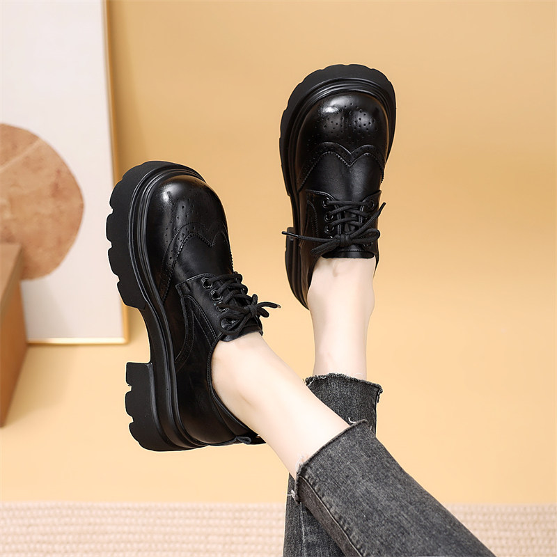 英伦风百搭软底小皮鞋女2026新款春季真皮浅口系带乐福鞋轻便防滑,淘宝优惠券,粉丝福利购,淘宝优惠卷