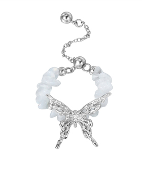 南风歌可佩戴的诗歌《蝴蝶》系列S925银蛋白石新中式系列礼物