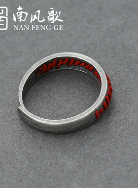 南风歌戒指纯银情侣戒指原创个性