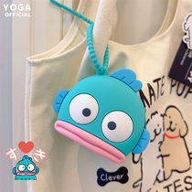 Genuine Trio Lull People Fish Hanton Ugly Fish Silicone Zero Wallet Day Ensemble Cute Cartoon Mini Headphone Bag Gift Cute