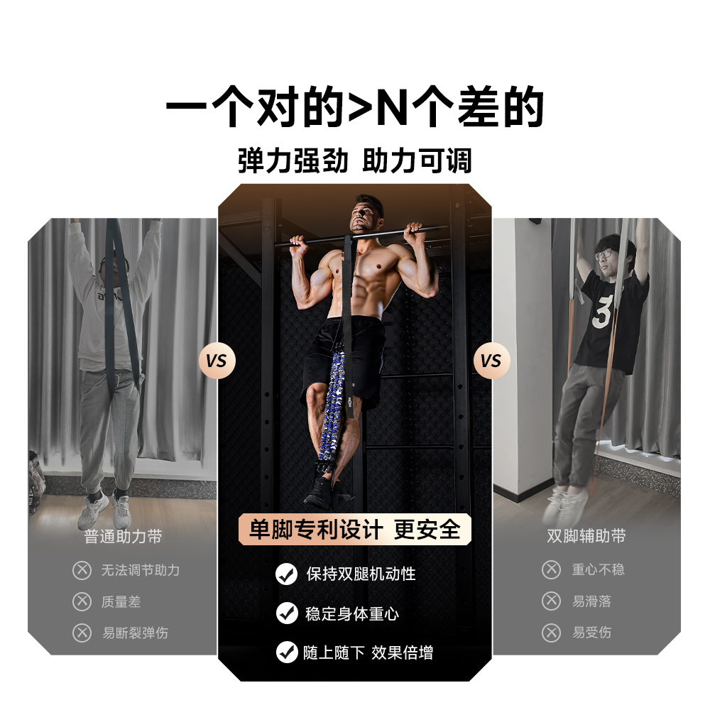 引体向上辅助带助力带单杠训练带家用弹力绳拉力阻力带健身器材男-图1