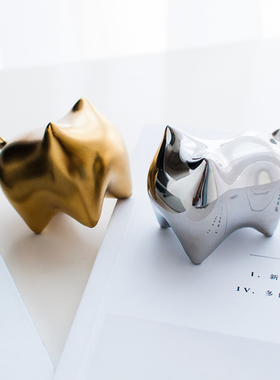 北欧ins家居摆设创意装饰品金银